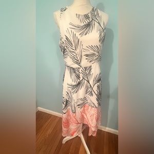 Vince Camuto Printed High-low Midi Dress